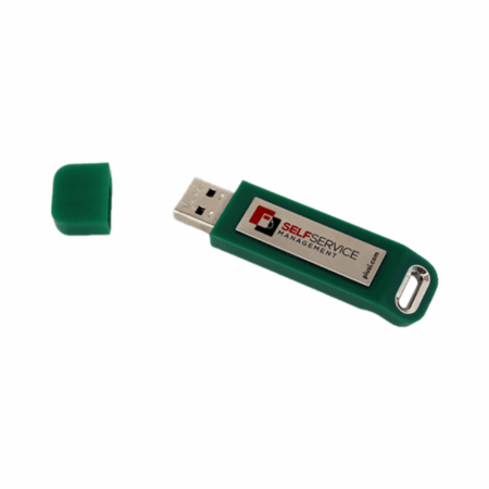 USB-stick met Piusi Self Service Management AGILIS software voor registratie en tankbeheer